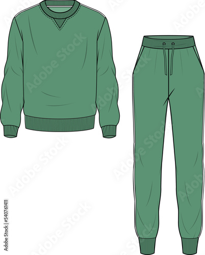 MEN AND BOYS WEAR SWEATSHIRT AND JOGGERS VECTOR