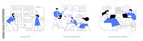 Information technology career abstract concept vector illustrations.