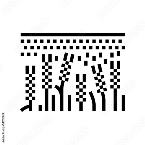 field barley green line icon vector. field barley green sign. isolated contour symbol black illustration