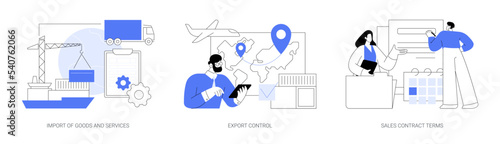 International sales abstract concept vector illustrations.