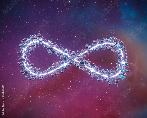Glass Infinity Symbol In Space