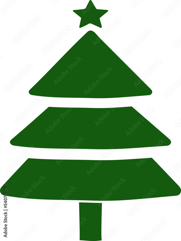 Decorated christmas trees Illustration Decorated christmas trees Illustration