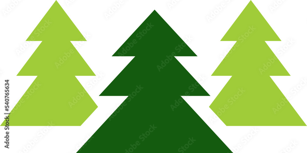 Decorated christmas trees Illustration Decorated christmas trees Illustration