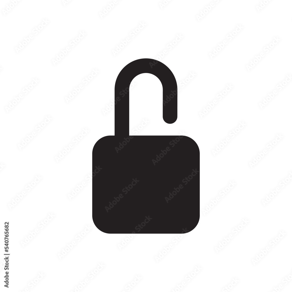 Padlock Icon Vector Illustration Style