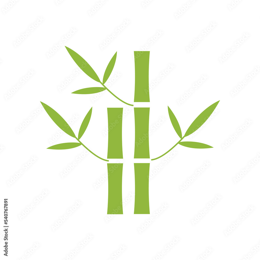 Naklejka premium Bamboo trees in green