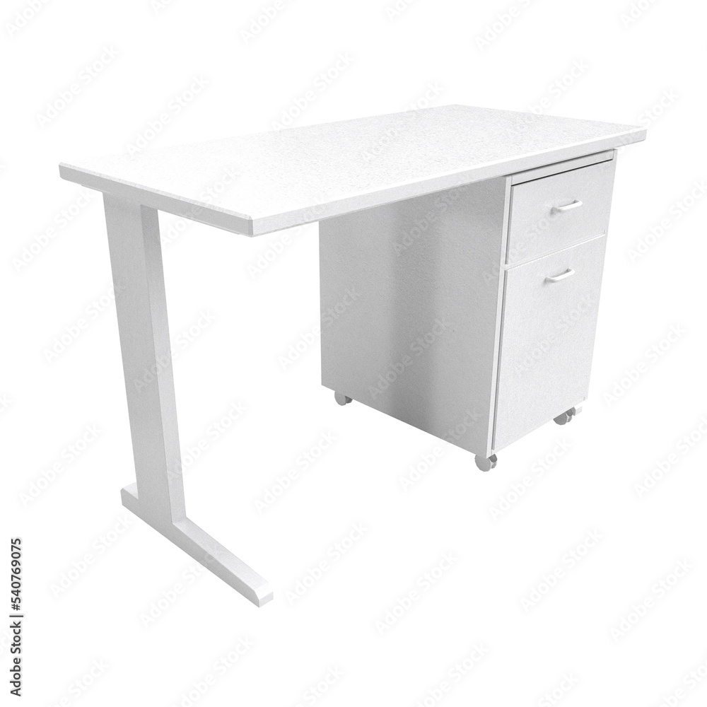 3d table work desk top side front angle with white color simple furniture can for study 3d table work desk top side front angle with white color simple furniture can for study