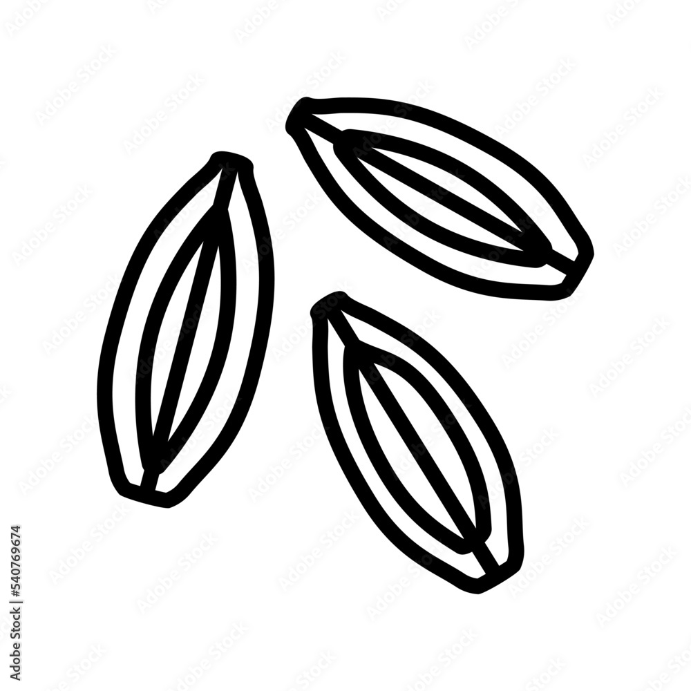 barley grain unpeeled line icon vector. barley grain unpeeled sign. isolated contour symbol black illustration barley grain unpeeled line icon vector. barley grain unpeeled sign. isolated contour symbol black illustration