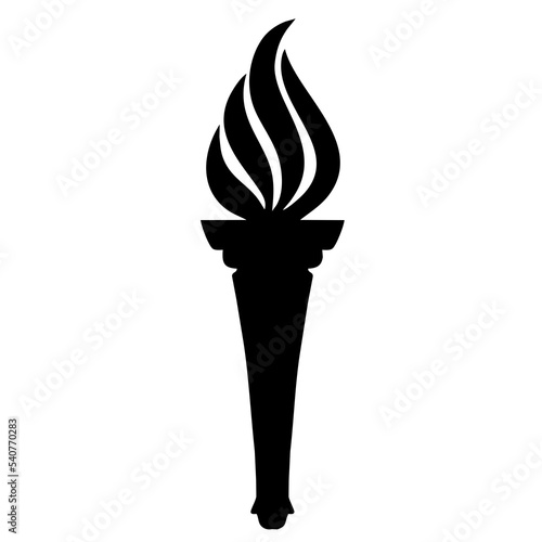 torch burning fire light lit up