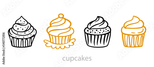 Cupcakes Vector Illustration collection