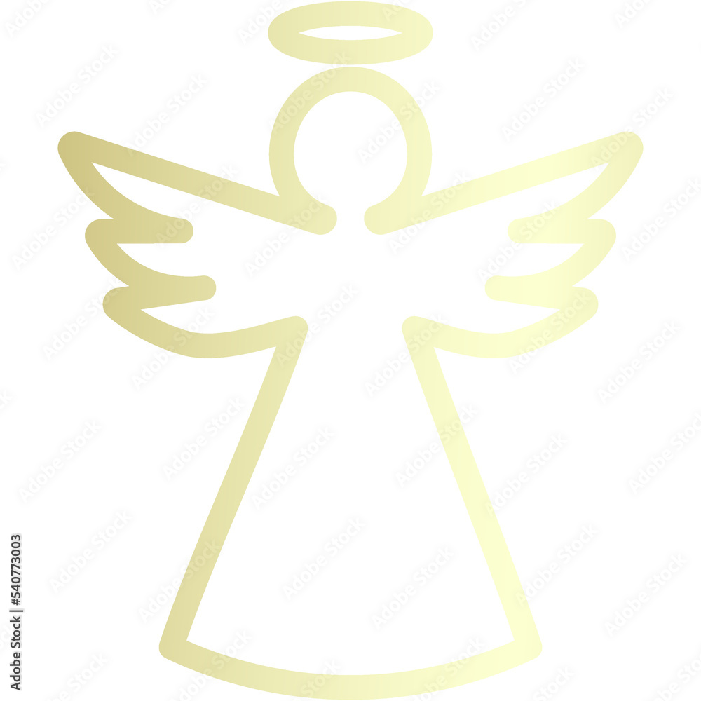 golden line angel with blessing golden line angel with blessing