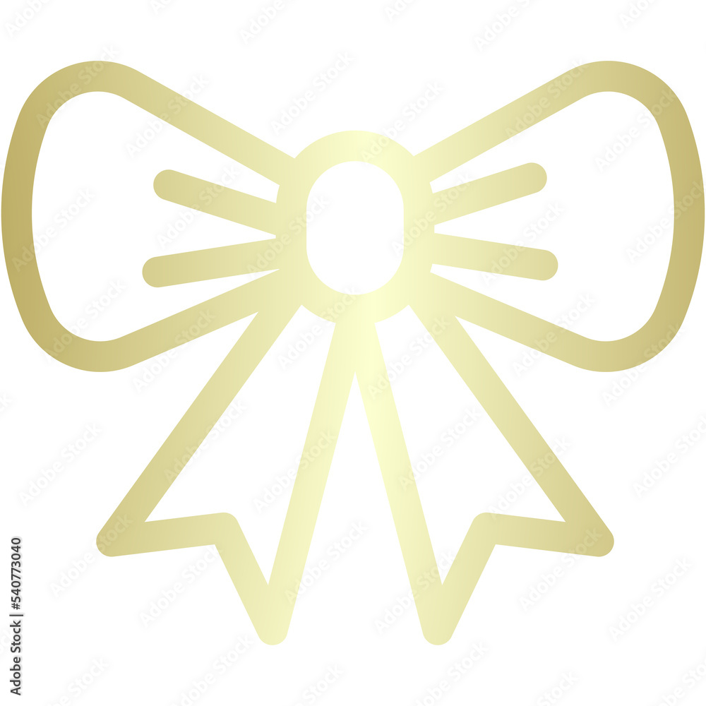 golden line ribbon bow