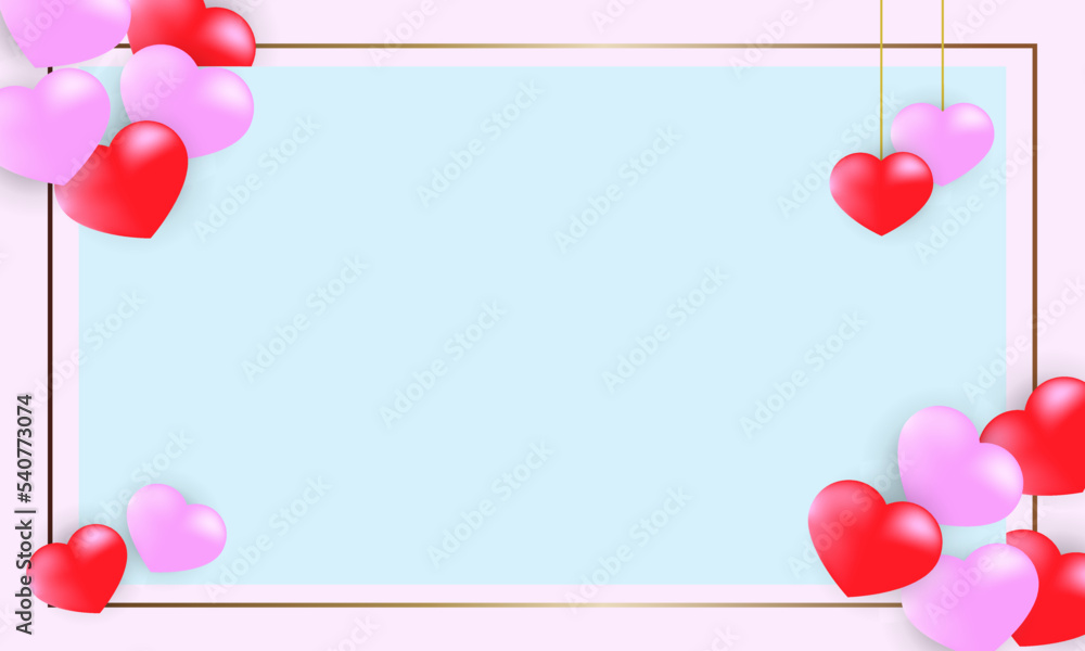 heart vector design on pink background for invitation card or celebration card