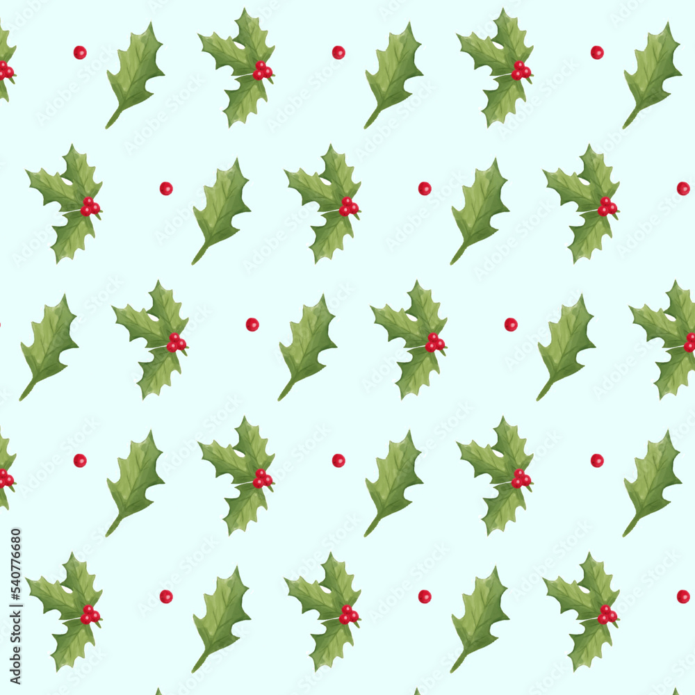 Patterrn watercolor New Years Party christmas  seamless pattern , great for banners, wallpapers, textiles, wrapping vector