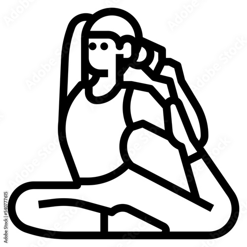 Wallpaper Mural yoga line icon Torontodigital.ca