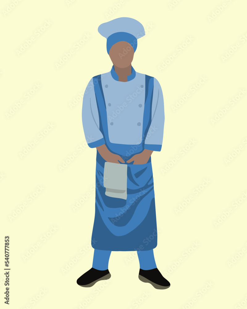 Vector isolated illustration of a boy cook. Vector isolated illustration of a boy cook.