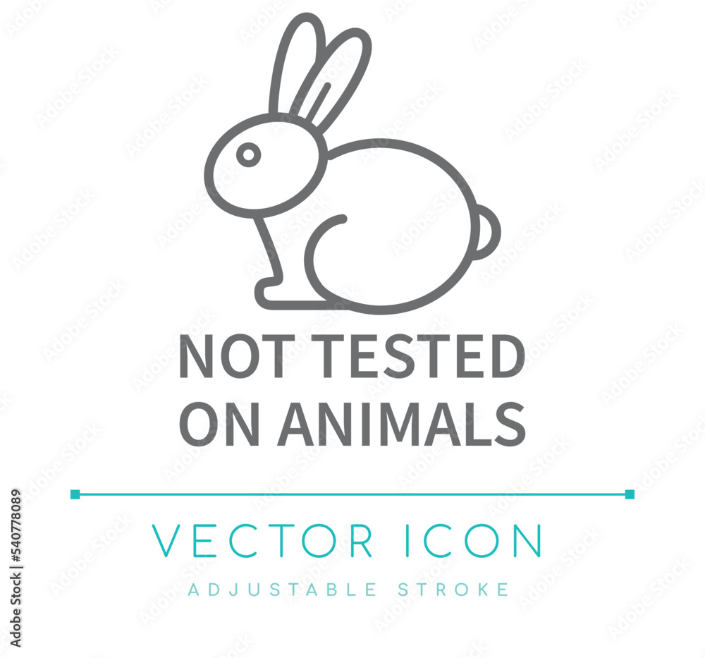 Not Tested On Animals Line Icon Not Tested On Animals Line Icon