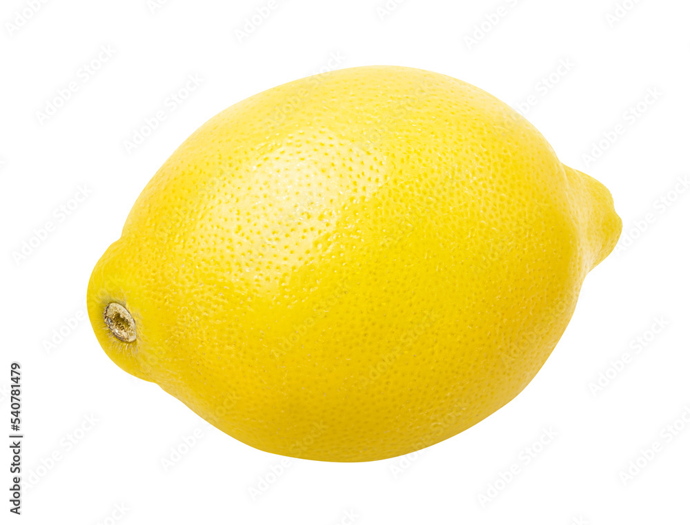 Lemon isolated on white or transparent background. One whole lemon fruit Lemon isolated on white or transparent background. One whole lemon fruit