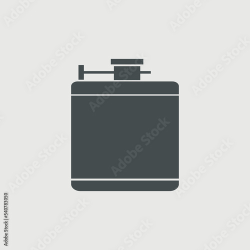 Hip flask vector icon illustration sign
