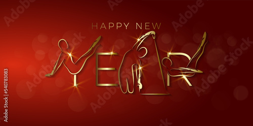 Happy New Year Pilates Banner
