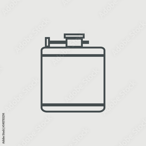 Hip flask vector icon illustration sign