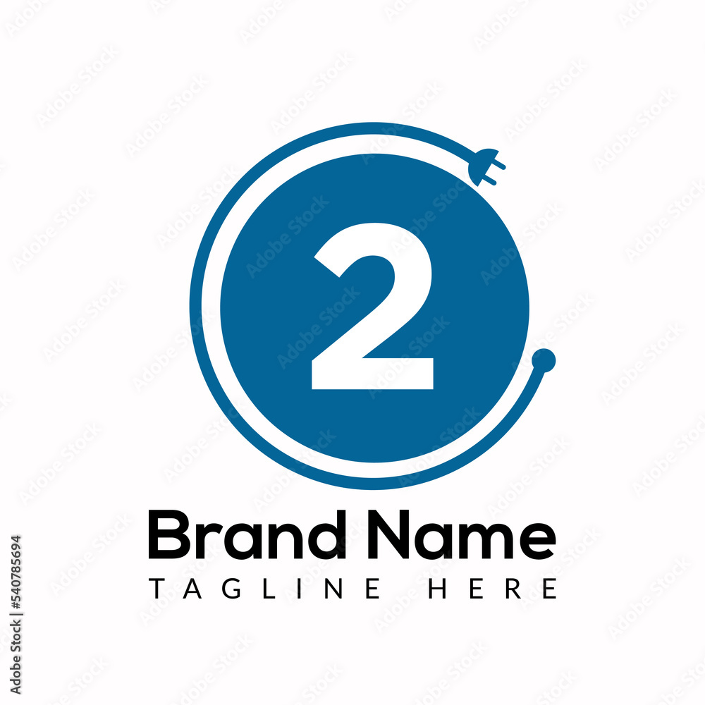 Socket Template On 2 Letter. Socket Logo Design Concept Stock Vector ...