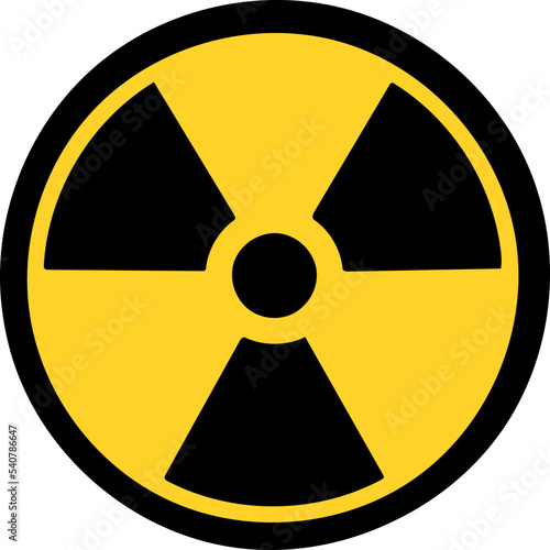 radiation symbol. vector radioactivity alert