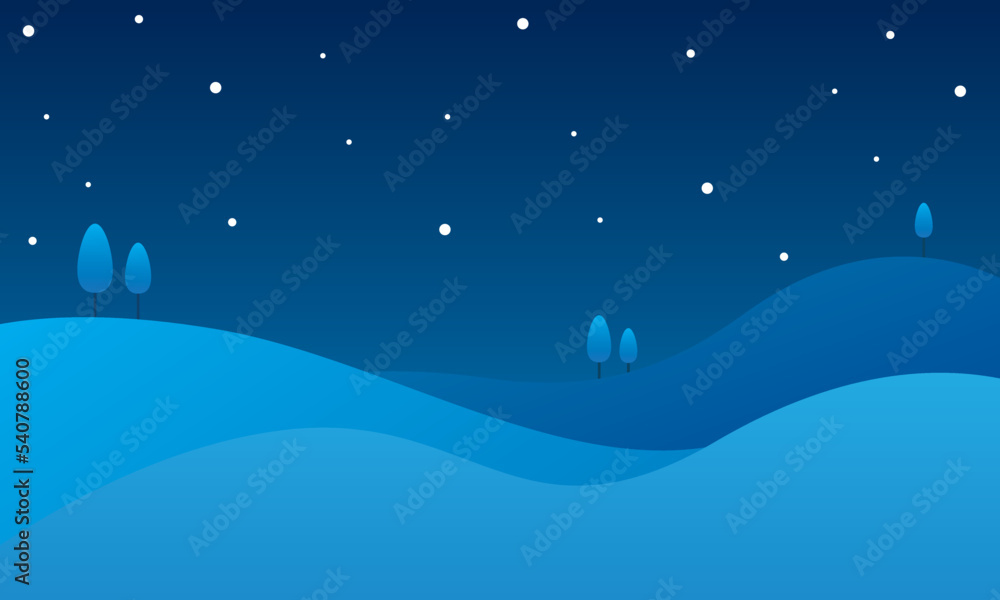 Naklejka premium Winterlandschaft, Banner, Vektor