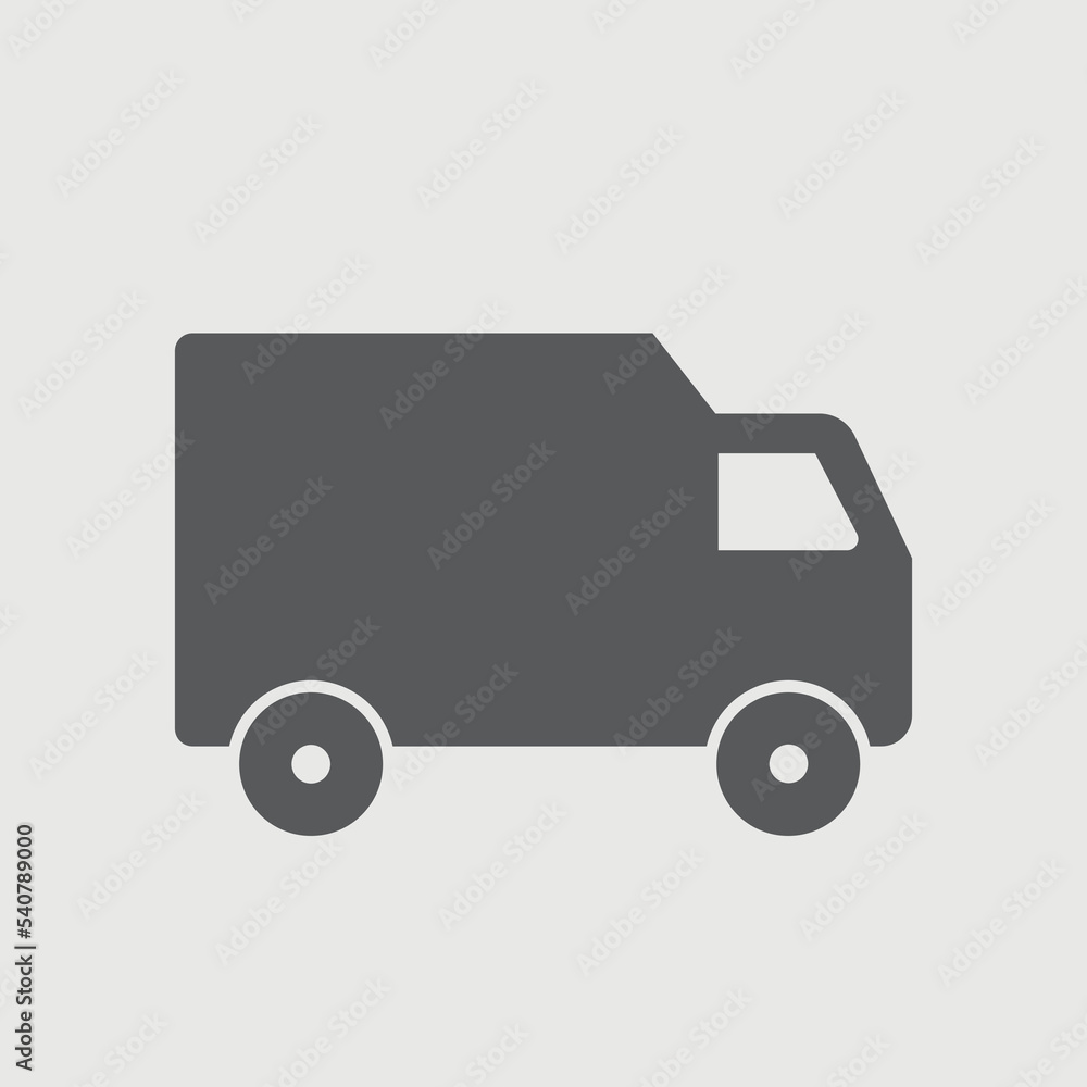 Delivery van vector icon illustration sign Delivery van vector icon illustration sign