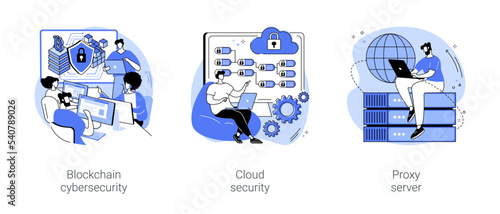 Data safety isolated cartoon vector illustrations se