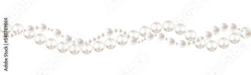 Pearls. White background. Abstract vector illustration. Seamless pattern.