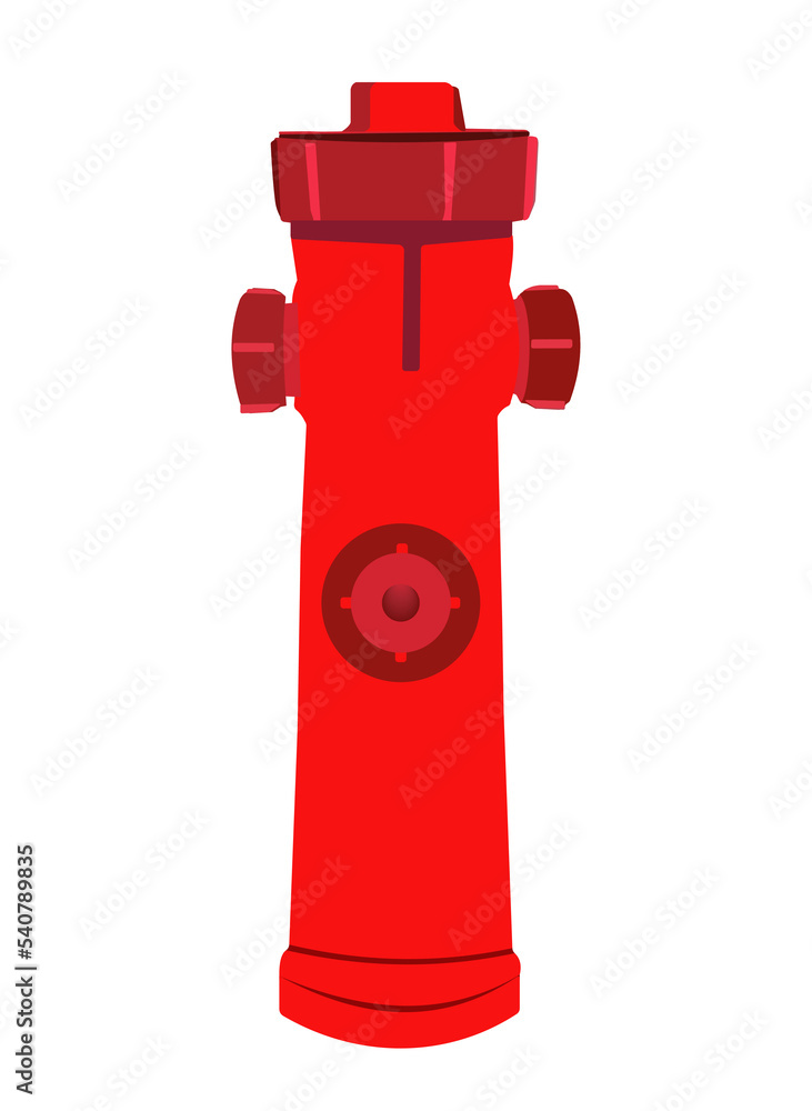 Red fire hydrant drawing isolated Red fire hydrant drawing isolated
