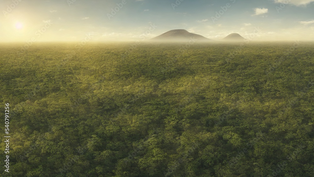illustration of savannah forest | Ai Generated