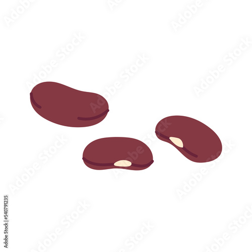 Kidney beans, pea pods vegetables legumes cartoon icon. Vector dried common kidney bean, vegetarian food. Organic vegetarian food, peeled grains
