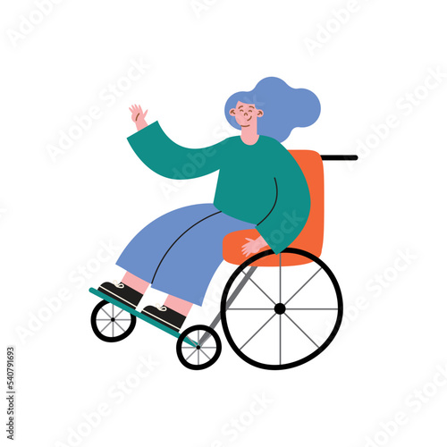 disabled woman in wheelchair