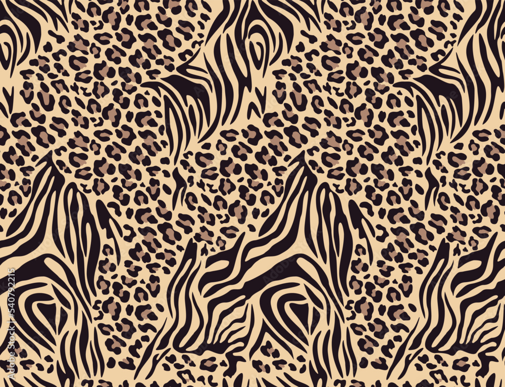 animal pattern leopard zebra mix texture trendy seamless background animal pattern leopard zebra mix texture trendy seamless background