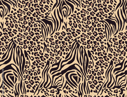 animal pattern leopard zebra mix texture trendy seamless background