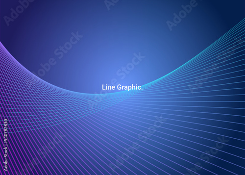 Wave Line Graphic banner background design concept. Metaverse elements with line gradient. Creative illustration for poster, web, landing, page, cover, ad, greeting, card, presentation