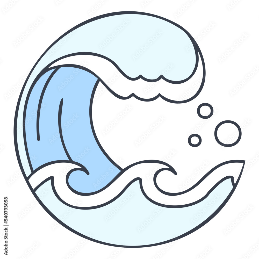 Naklejka premium Wave icon
