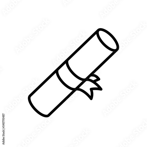 diploma  scroll- vector icon