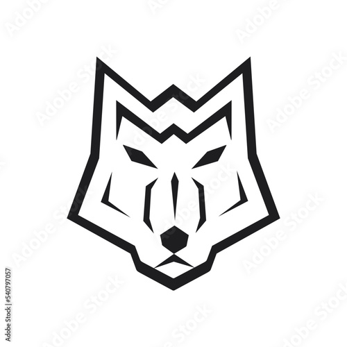 Obraz geometric wolf - pattern for a t-shirt