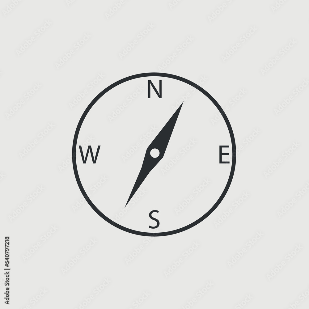 Compass vector icon illustration sign Compass vector icon illustration sign