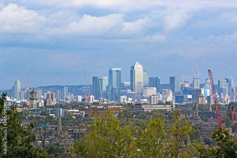 London skyline from Parliament Hill	