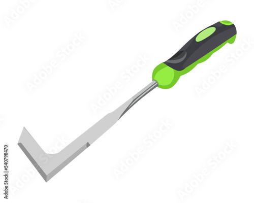 Vector Illustration Tile Grout Rake Flooring Tools with isolated on white background. Carpentry hand tools