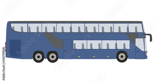 Blue tourist bus. vector illustration