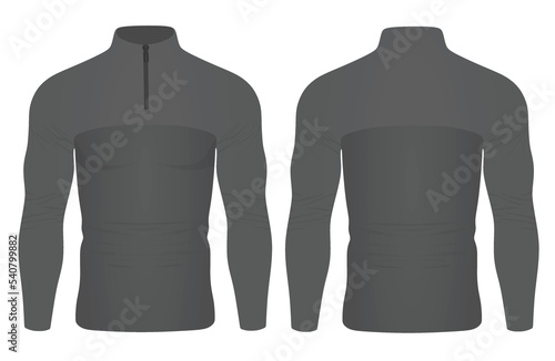  Grey tight long sleeve t shirt. vector
