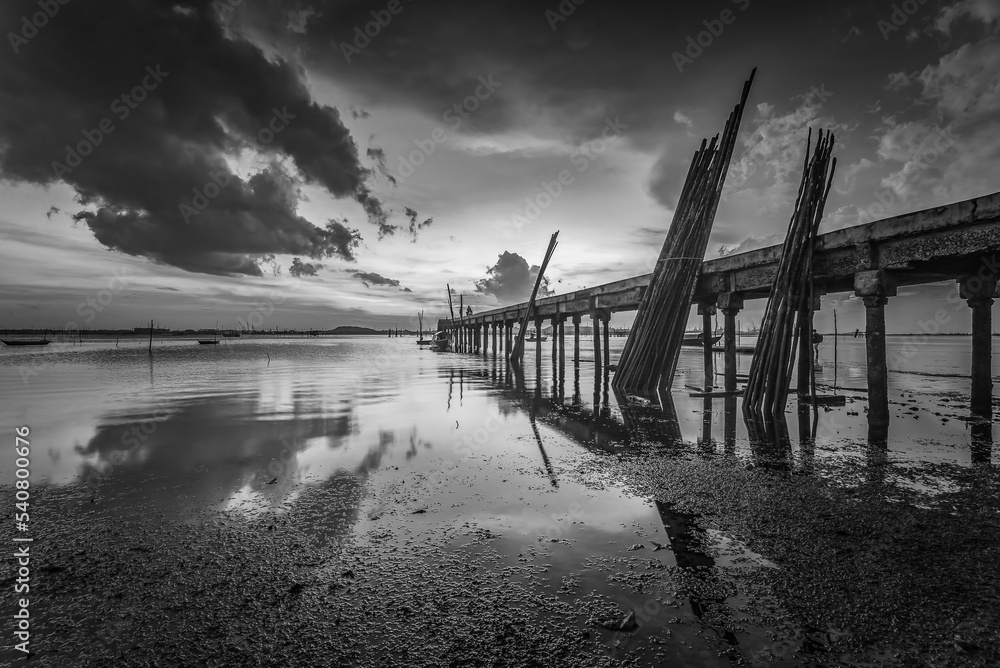 Blackwhite Panorama Photos at batam bintan island Indonesia