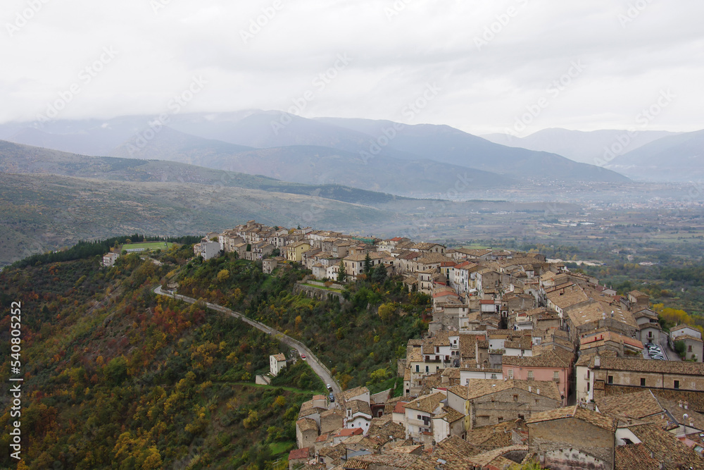 Overview of Pacentro (AQ) - One of the most beautiful villages in Italy: the town that gave birth to pop star Madonna and US Secretary of State Mike Pompeo - Abruzzo