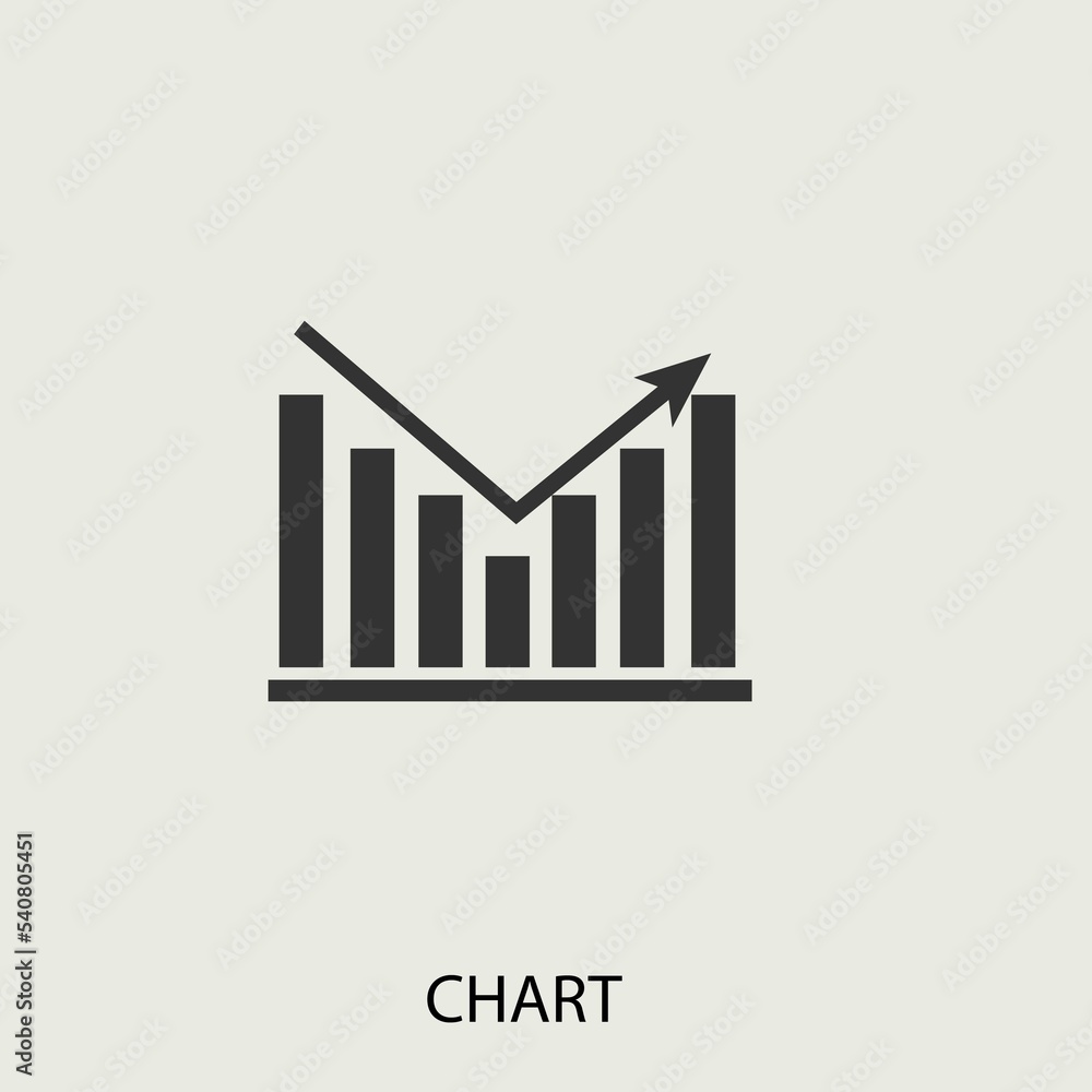 Bar graph vector icon illustration sign Bar graph vector icon illustration sign