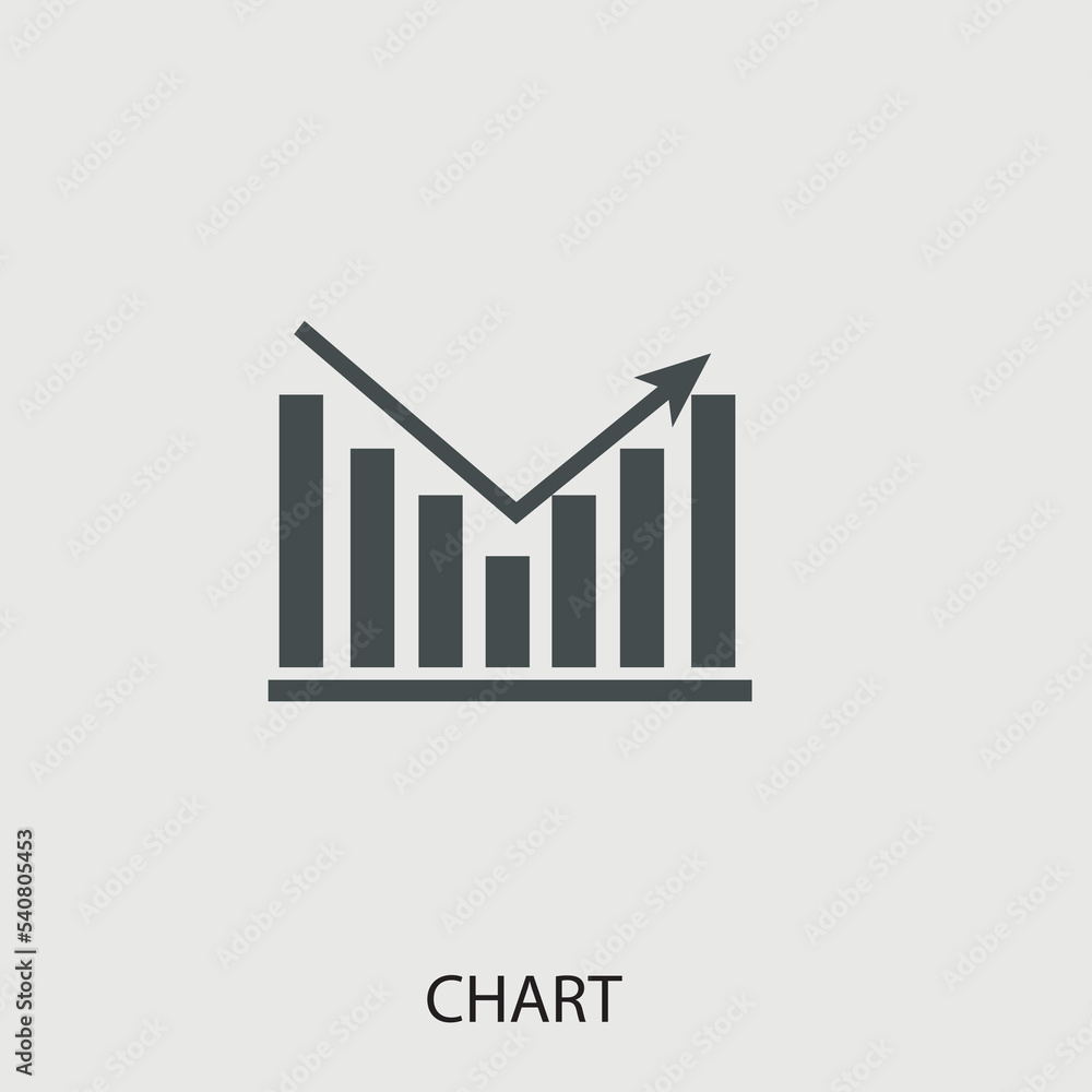 Bar graph vector icon illustration sign Bar graph vector icon illustration sign
