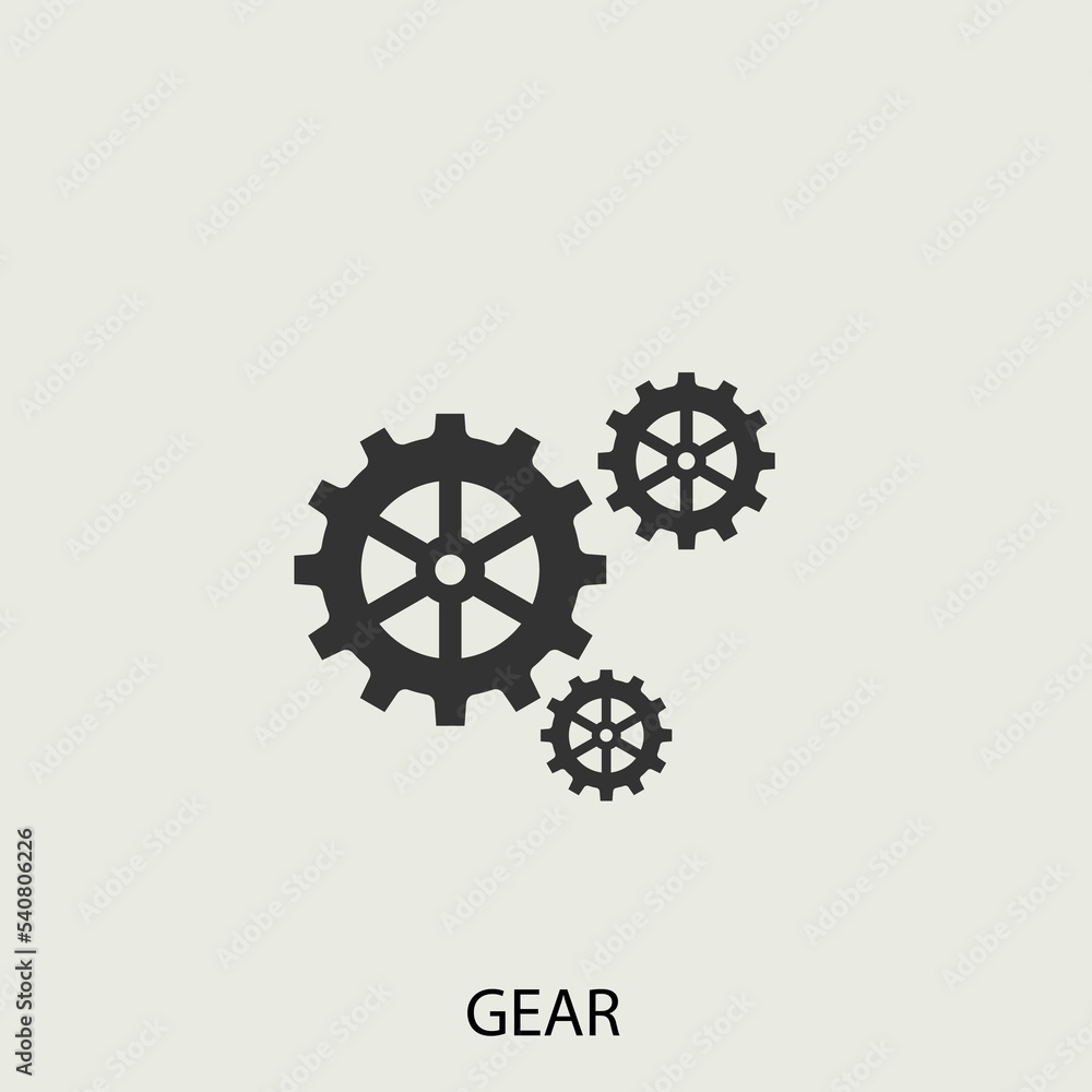 Gear vector icon illustration sign